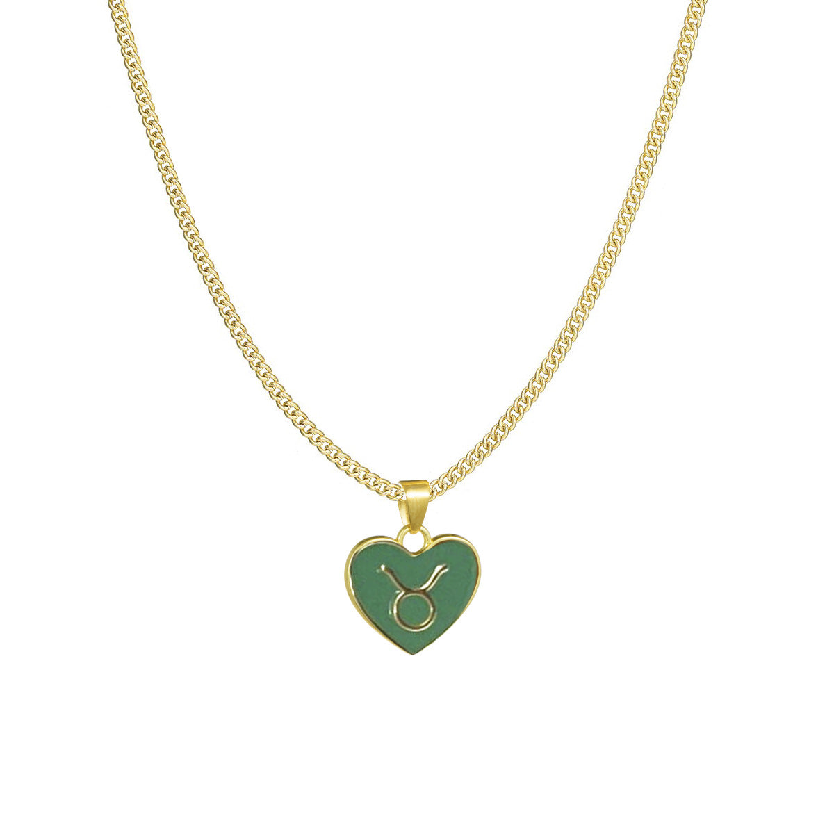 12 Zodiac Sign Constellation Heart-shaped Love Necklace