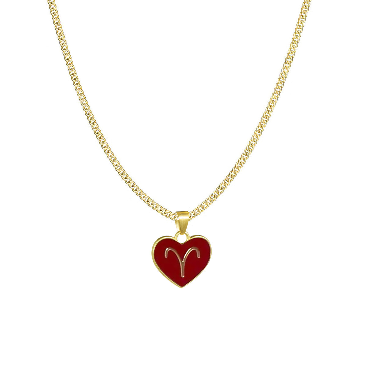12 Zodiac Sign Constellation Heart-shaped Love Necklace