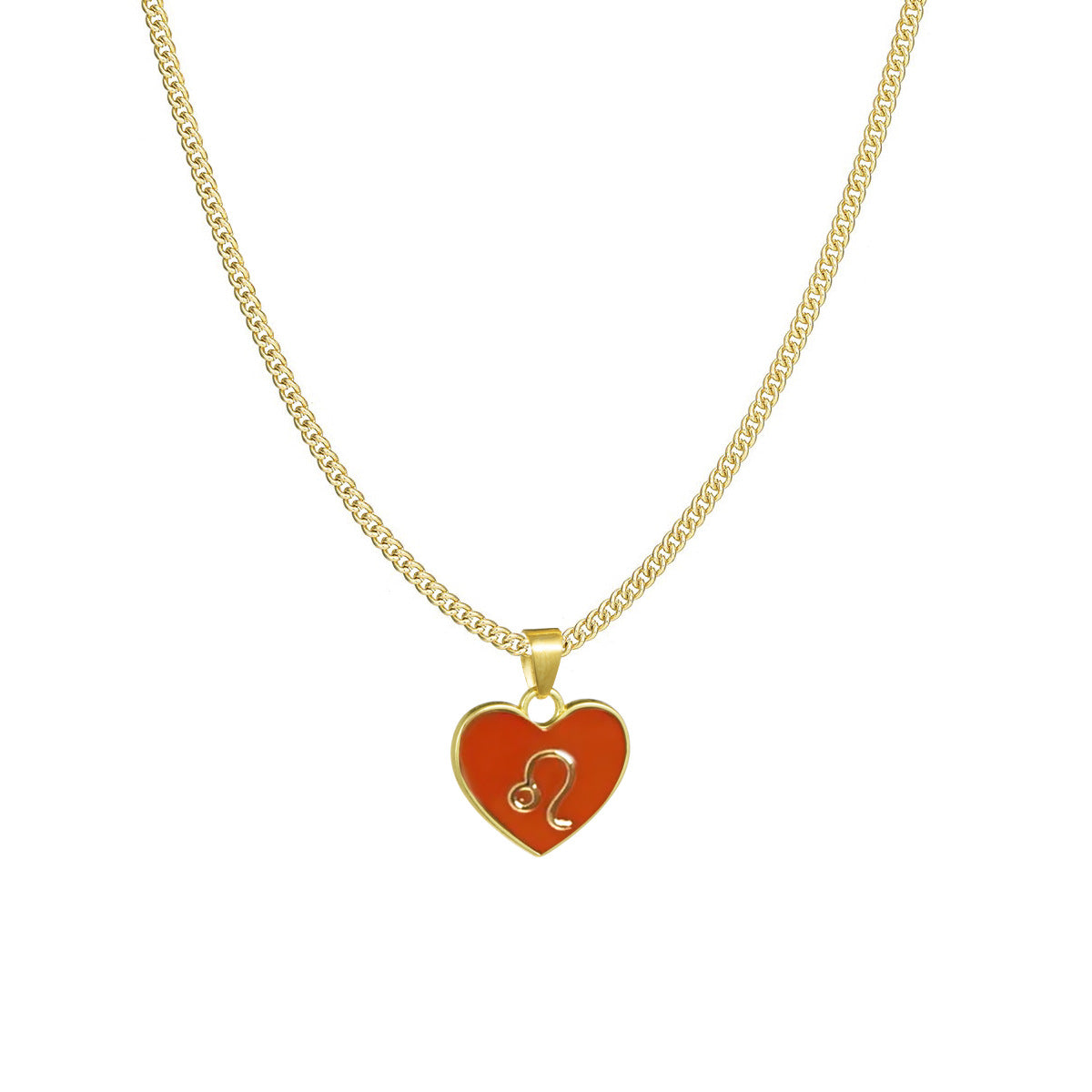 12 Zodiac Sign Constellation Heart-shaped Love Necklace