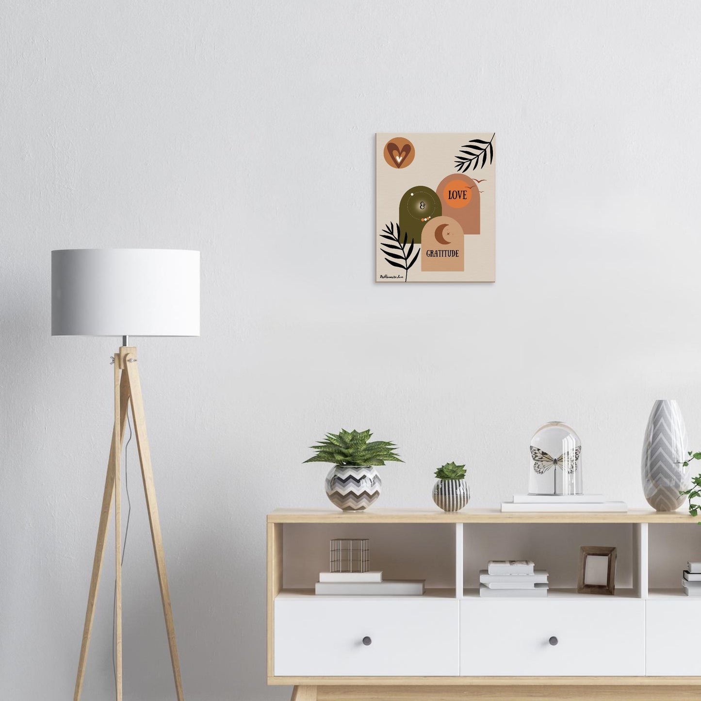 "Love & Gratitude" - Inspirational Quote Wall Decoration Canvas