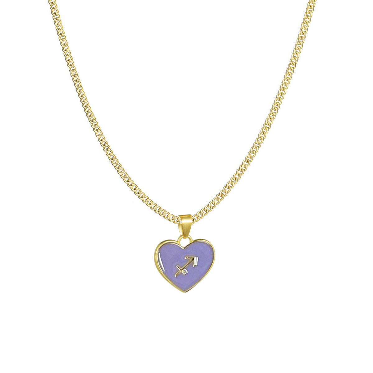 12 Zodiac Sign Constellation Heart-shaped Love Necklace