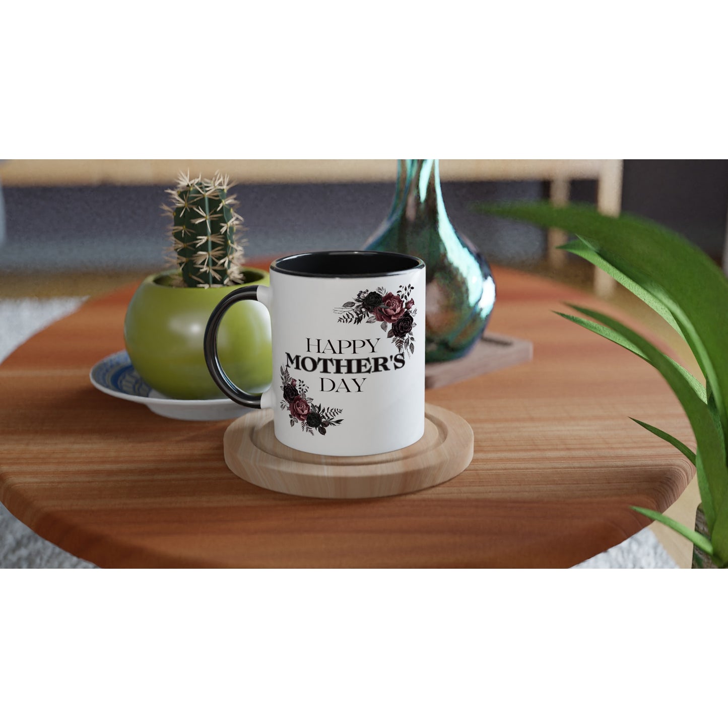 Happy Mother's Day Ceramic Mug with Colour Inside - Gift Idea From The Favourite one