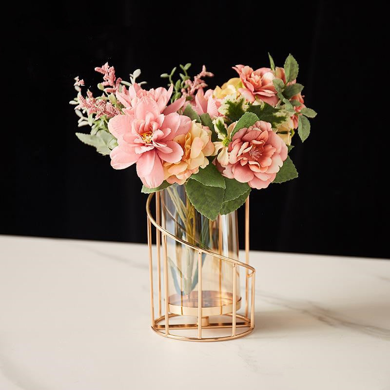 Enchanting Flames: Nordic Romantic Glass Candle Holder Home Ornaments