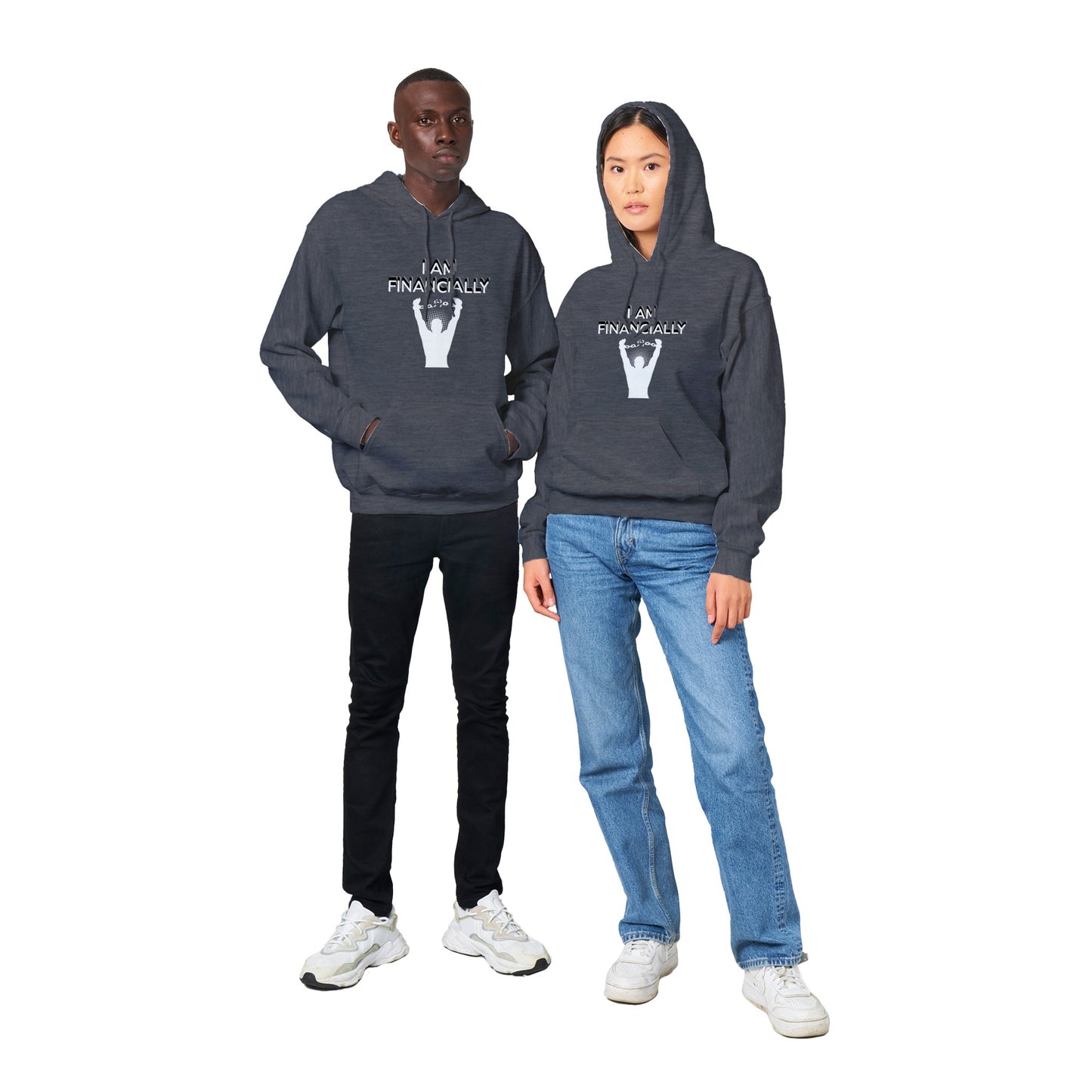 Prosperity Hoodie: I AM FINANCIALLY FREE- Inspirational Quote Unisex Pullover Hoodie