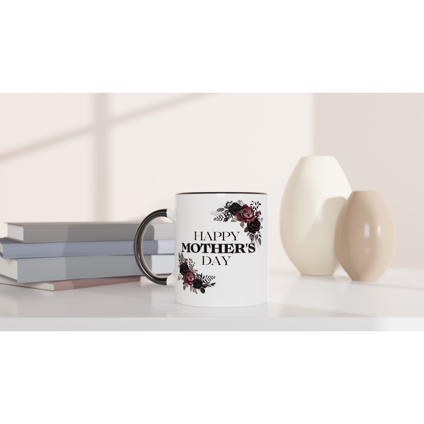 Happy Mother's Day Ceramic Mug with Colour Inside - Gift Idea From The Favourite one