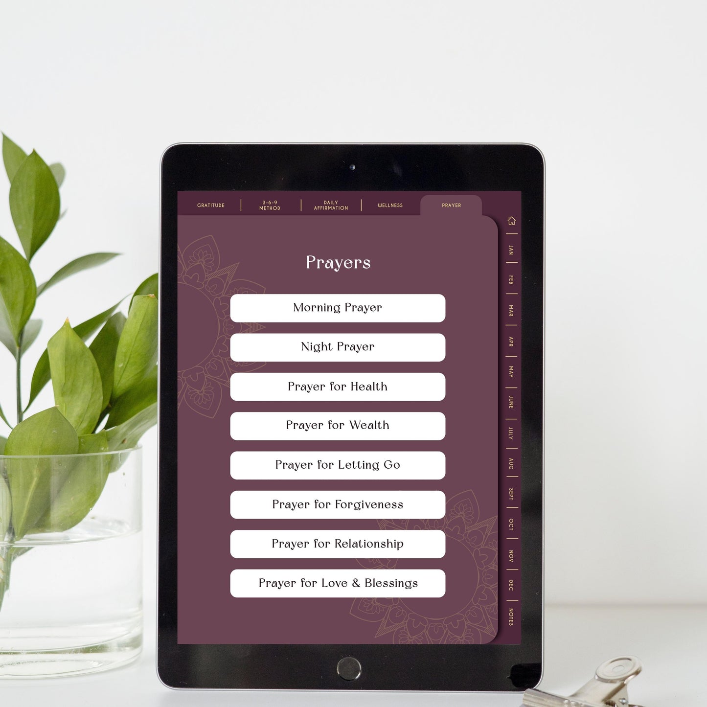 Affirmation Planner, Prayer Planner, self care planner, Mood Tracker, 369 Method, Vision Board, Prayer tracker, Gratitude Journal, Digital Gratitude Planner, Mindfulness Journal, Gratitude Tracker, Goodnotes Planner, printable gratitude journal
