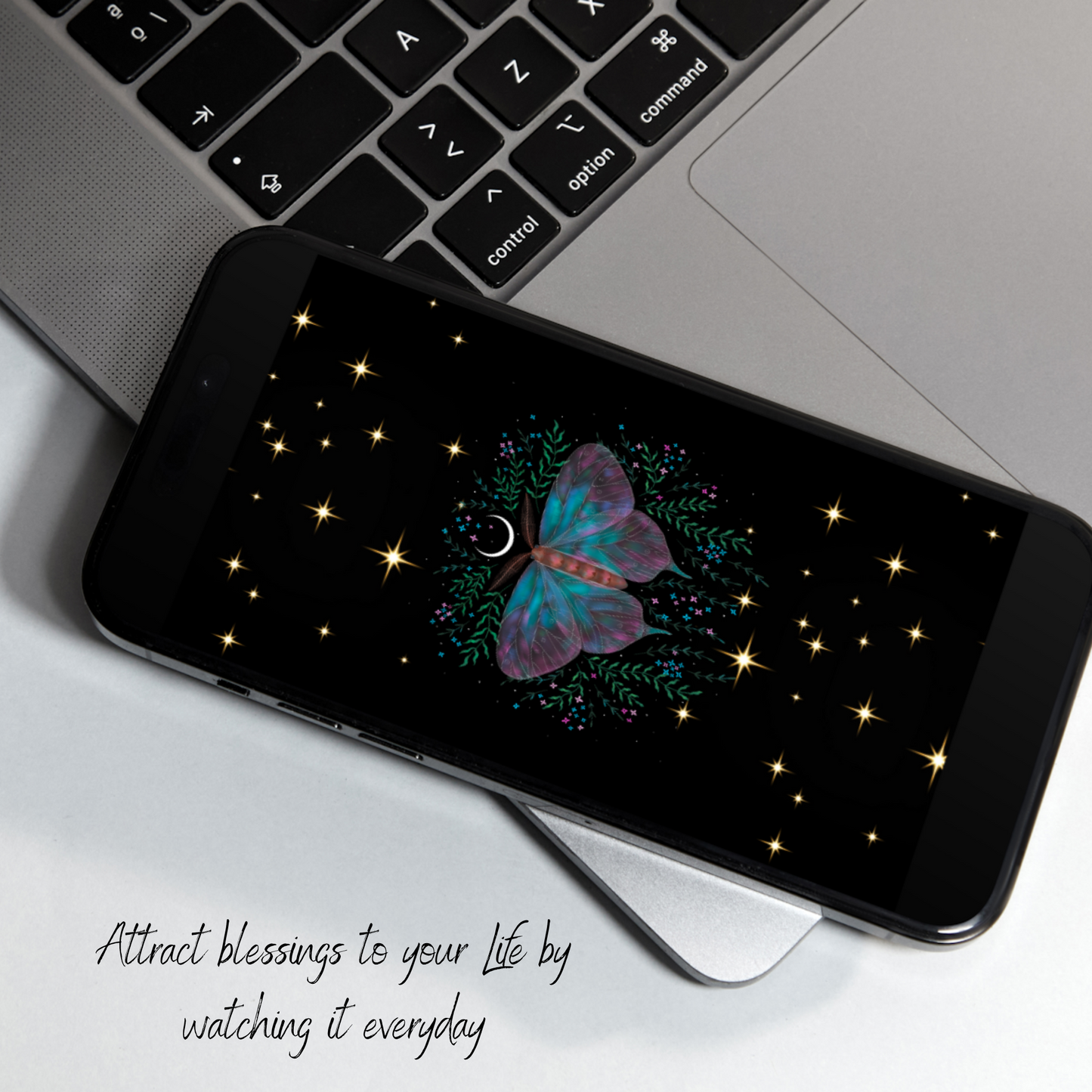 Magic Moth Phone Wallpaper - Digital Download