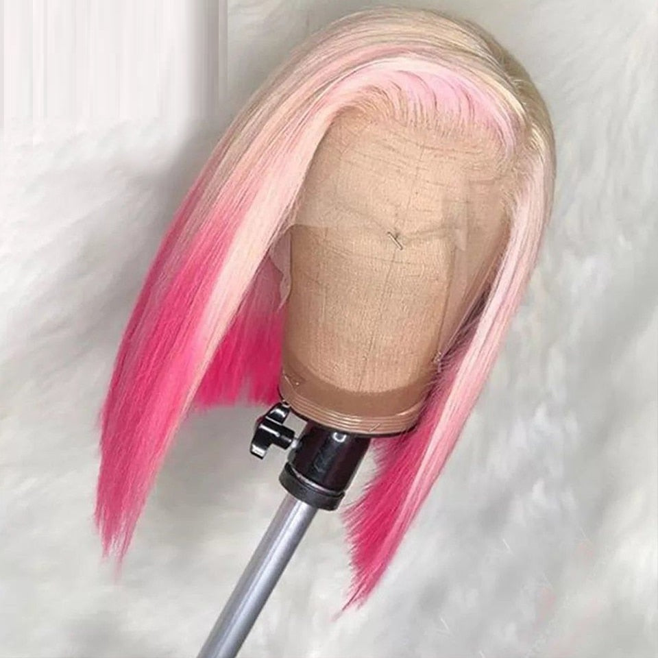 #613 Pink Gradient Front Lace 100% Human Hair