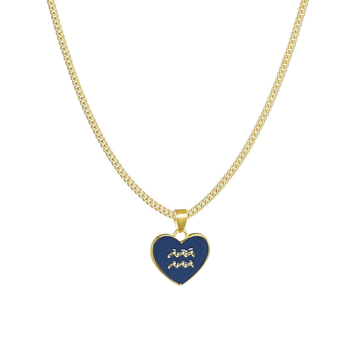 12 Zodiac Sign Constellation Heart-shaped Love Necklace