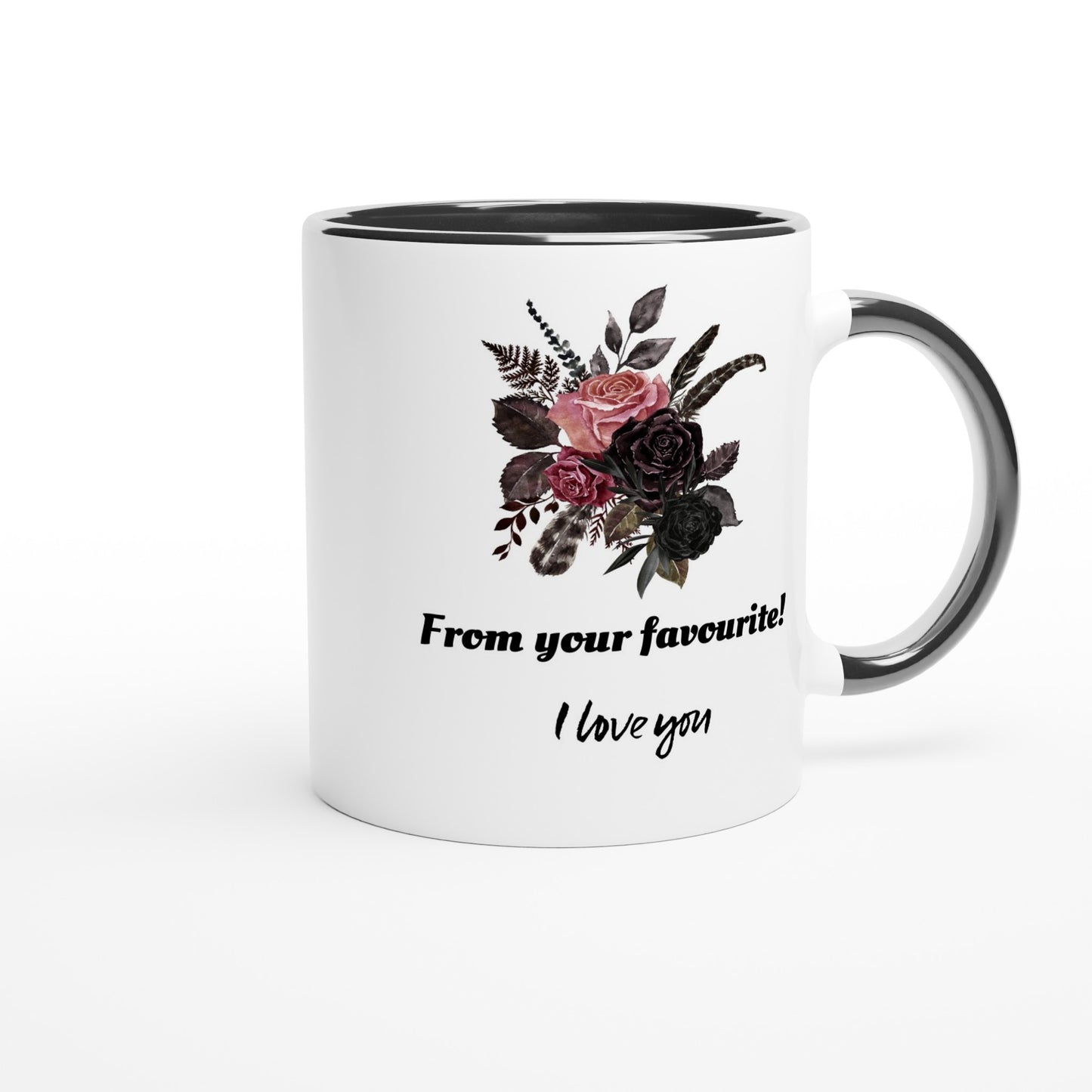 Happy Mother's Day Ceramic Mug with Colour Inside - Gift Idea From The Favourite one