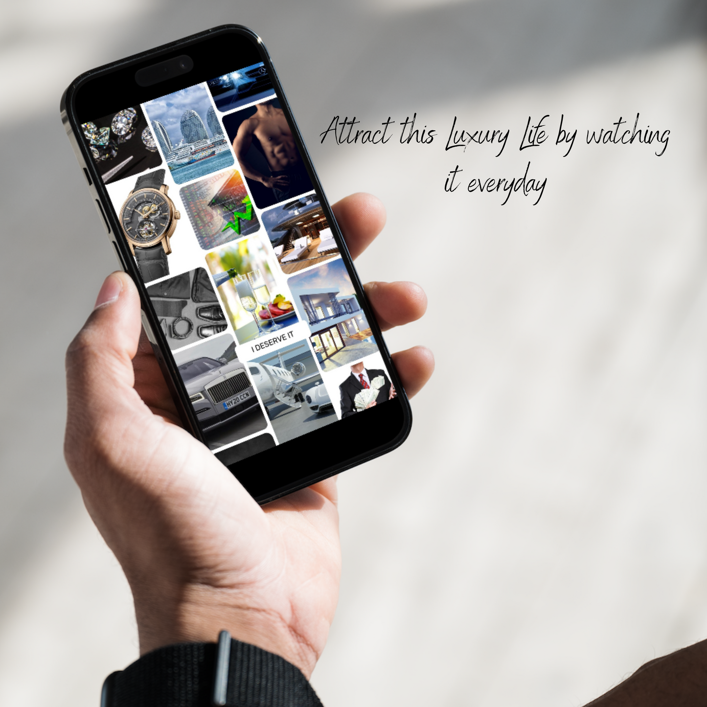 Vision Board Phone Wallpaper, Men Lifestyle, Digital Download - 111