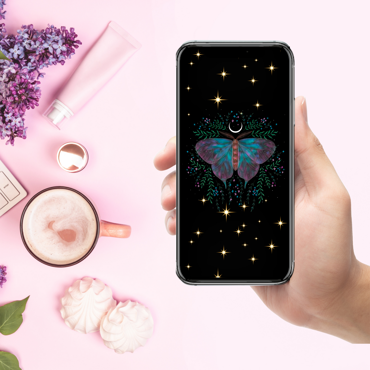 Magic Moth Phone Wallpaper - Digital Download