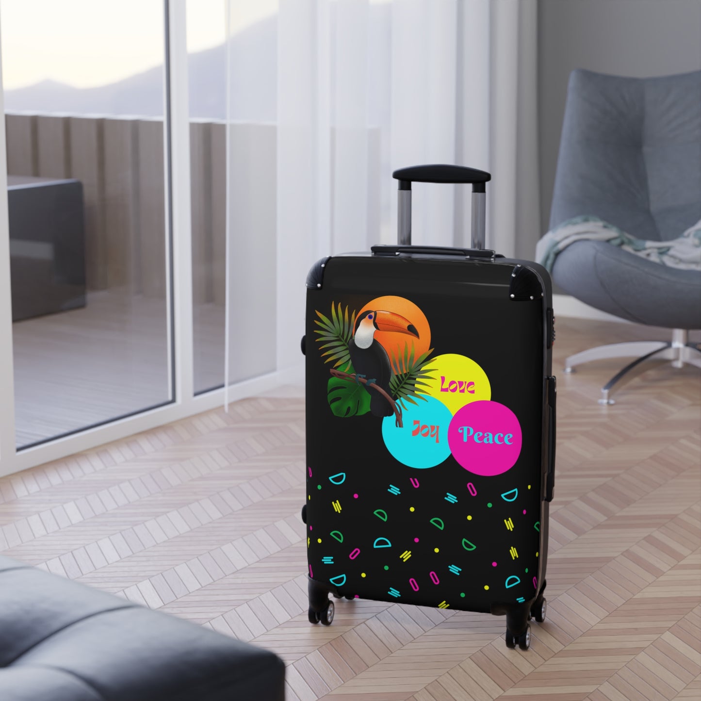 Inspirational Luggage, Holidays Suitcase, Positive Hard Shell Trolley