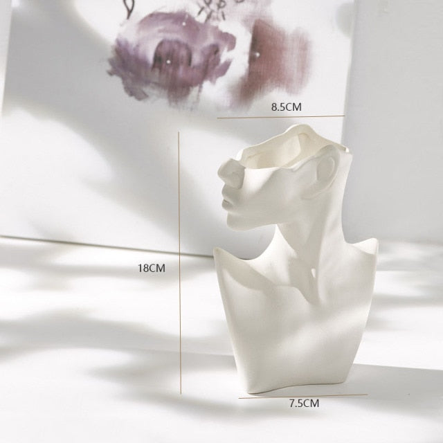 Woman Art Sculpture Ceramic Vases