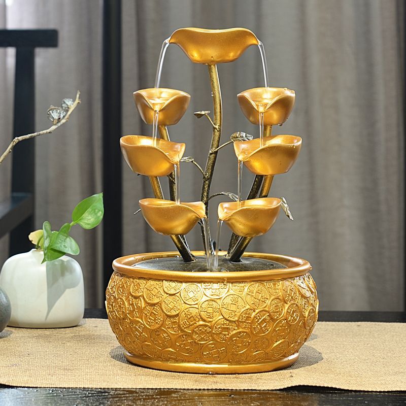Running Water Fountain Wealth Attraction Tree Ornaments For Home Decoration