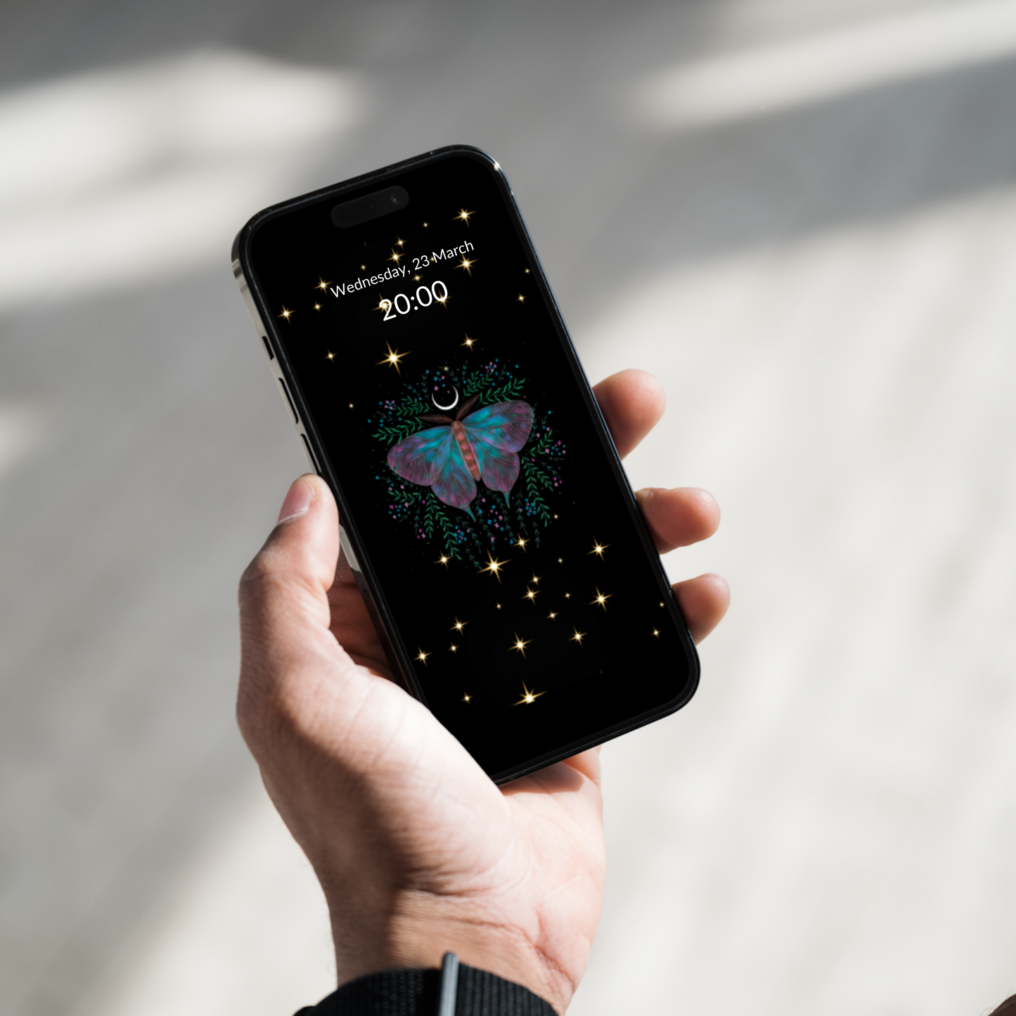 Magic Moth Phone Wallpaper - Digital Download
