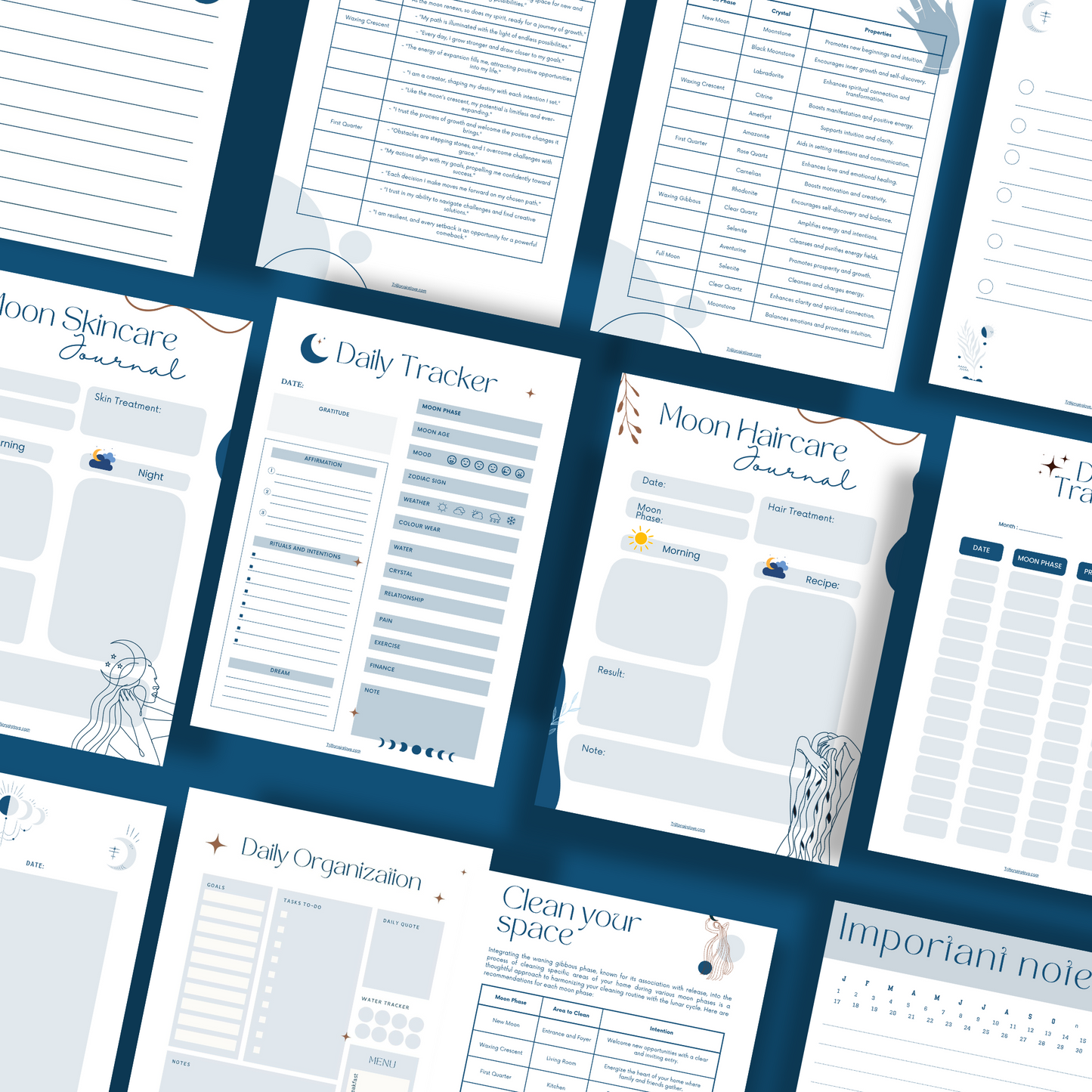 Moon Planner | Moon Journal | Moon Tracker | Moon Calendar | Digital Download