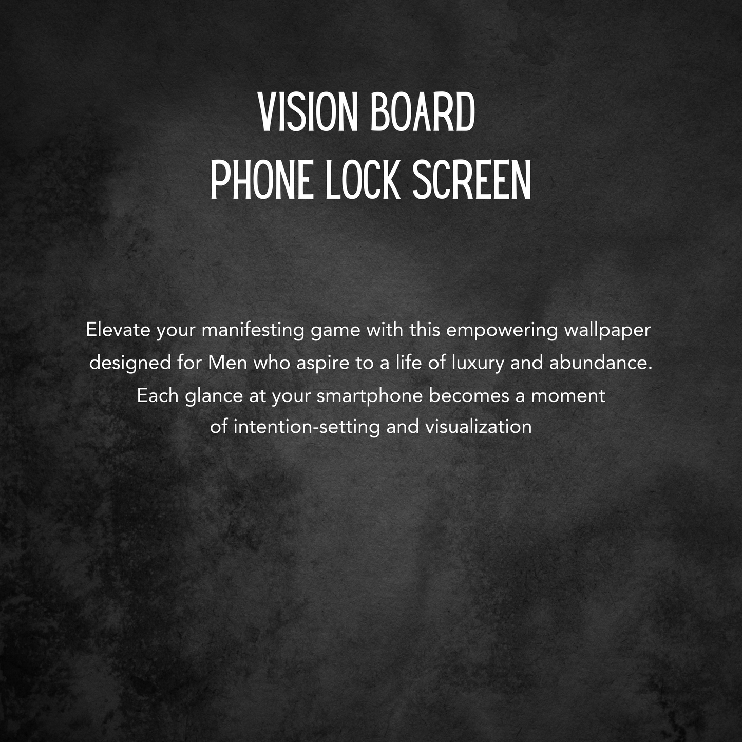 Vision Board Phone Wallpaper, Men Lifestyle, Digital Download - 111