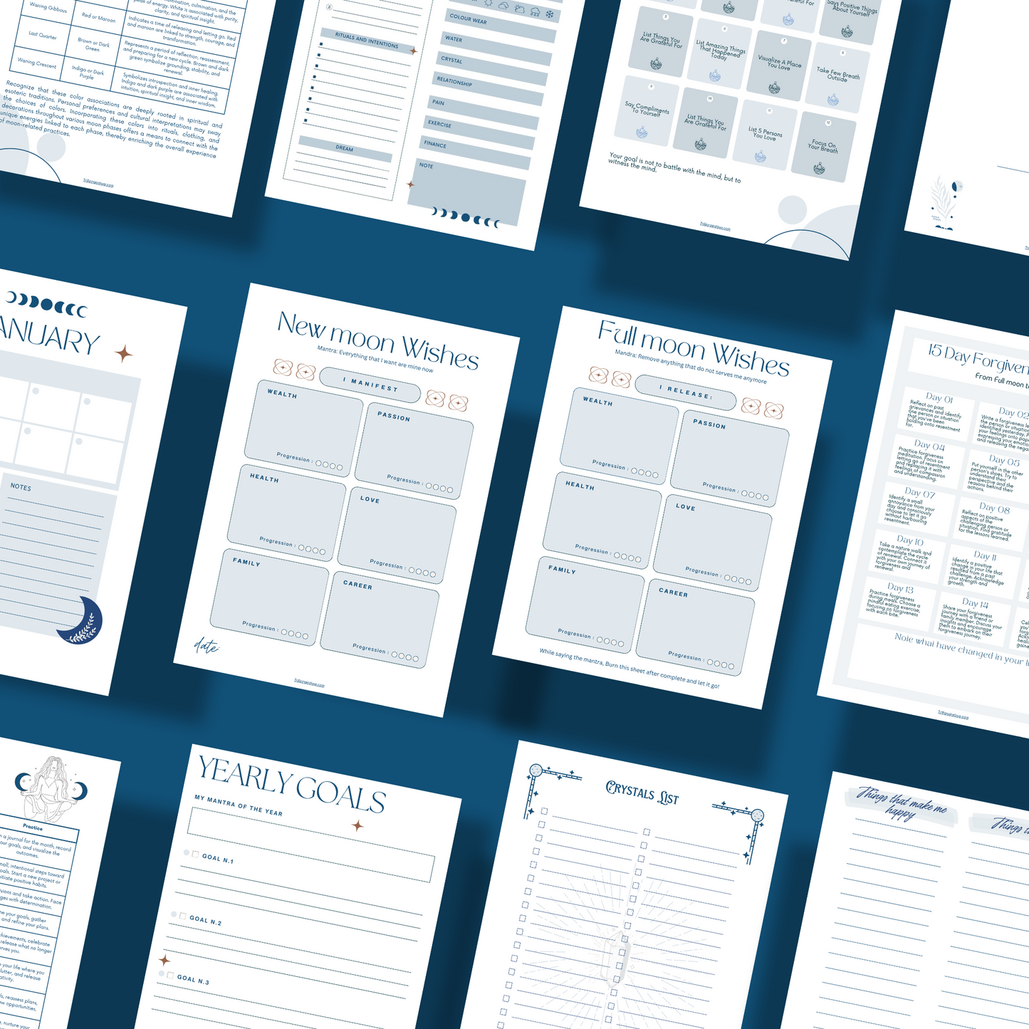Moon Planner | Moon Journal | Moon Tracker | Moon Calendar | Digital Download