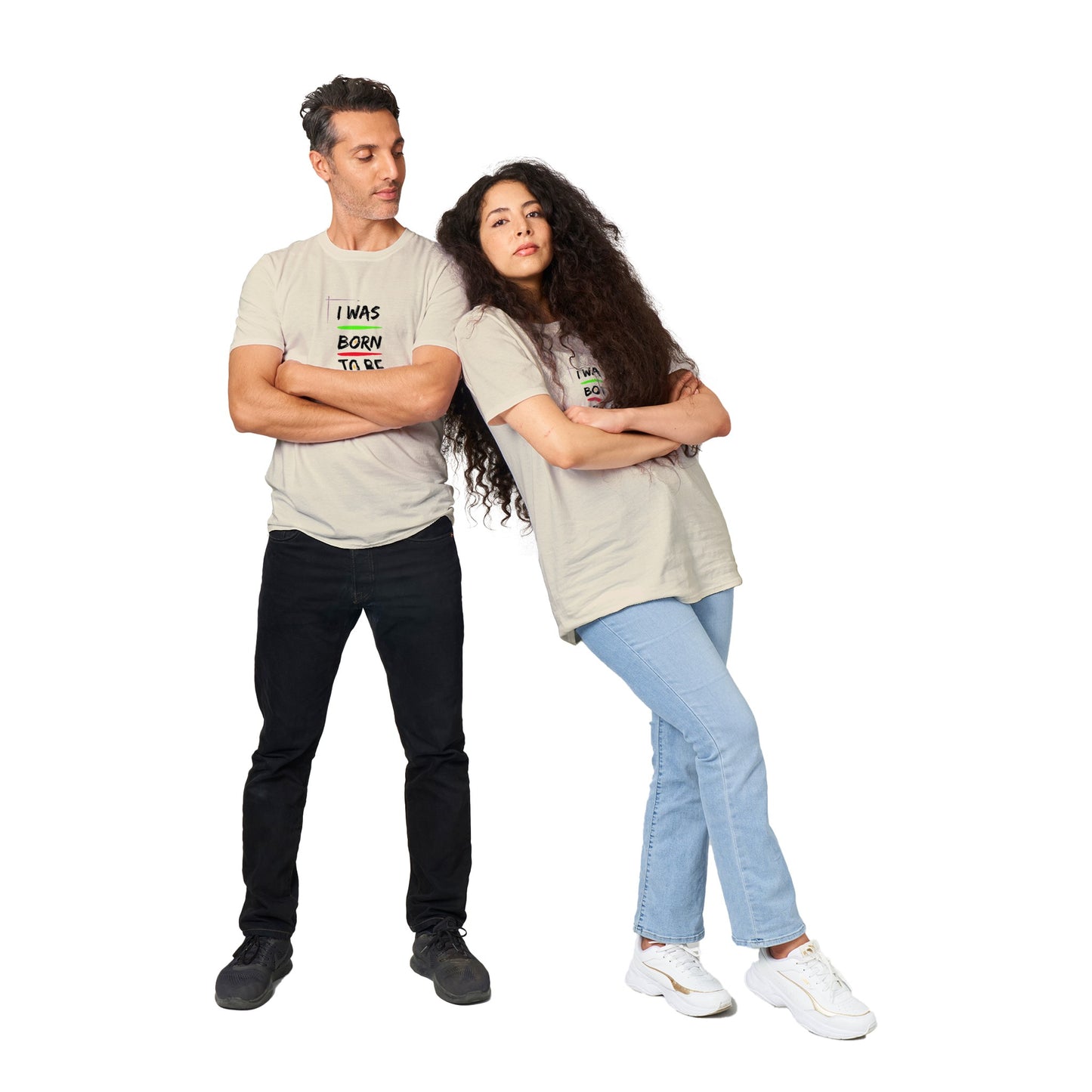 Inspirational Unisex T-shirt, Positive Affirmation: ''I was born to be happy, so let me be!'', Unique Gift Idea