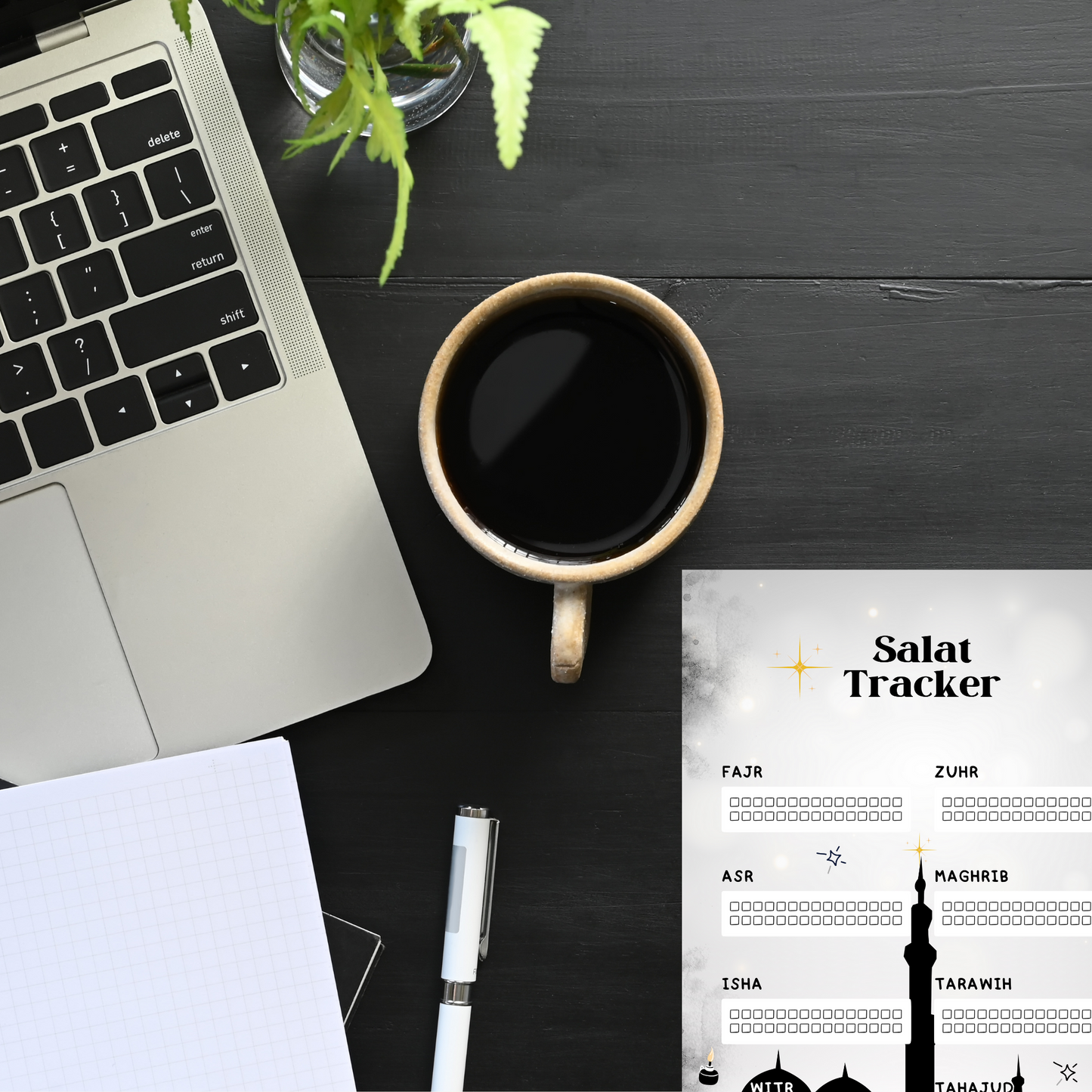 Salah tracker printable | Muslim prayer tracker| Zikr tracker | Instant download| Islamic planner printable