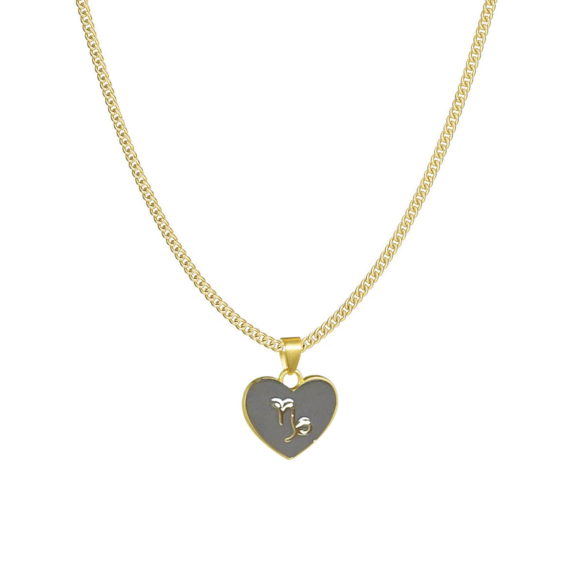 12 Zodiac Sign Constellation Heart-shaped Love Necklace