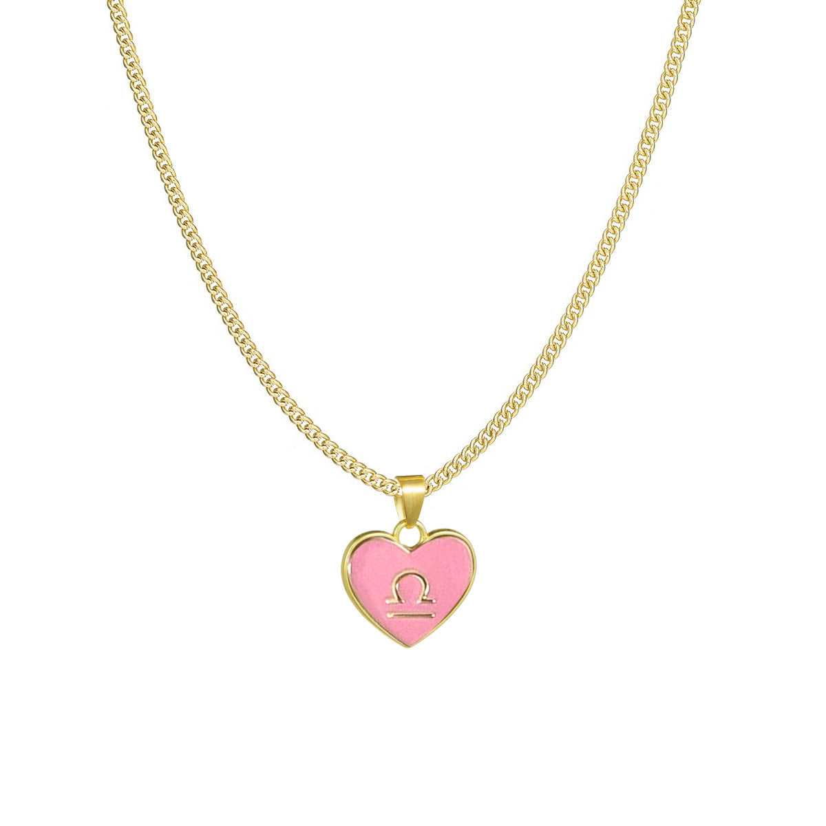 12 Zodiac Sign Constellation Heart-shaped Love Necklace