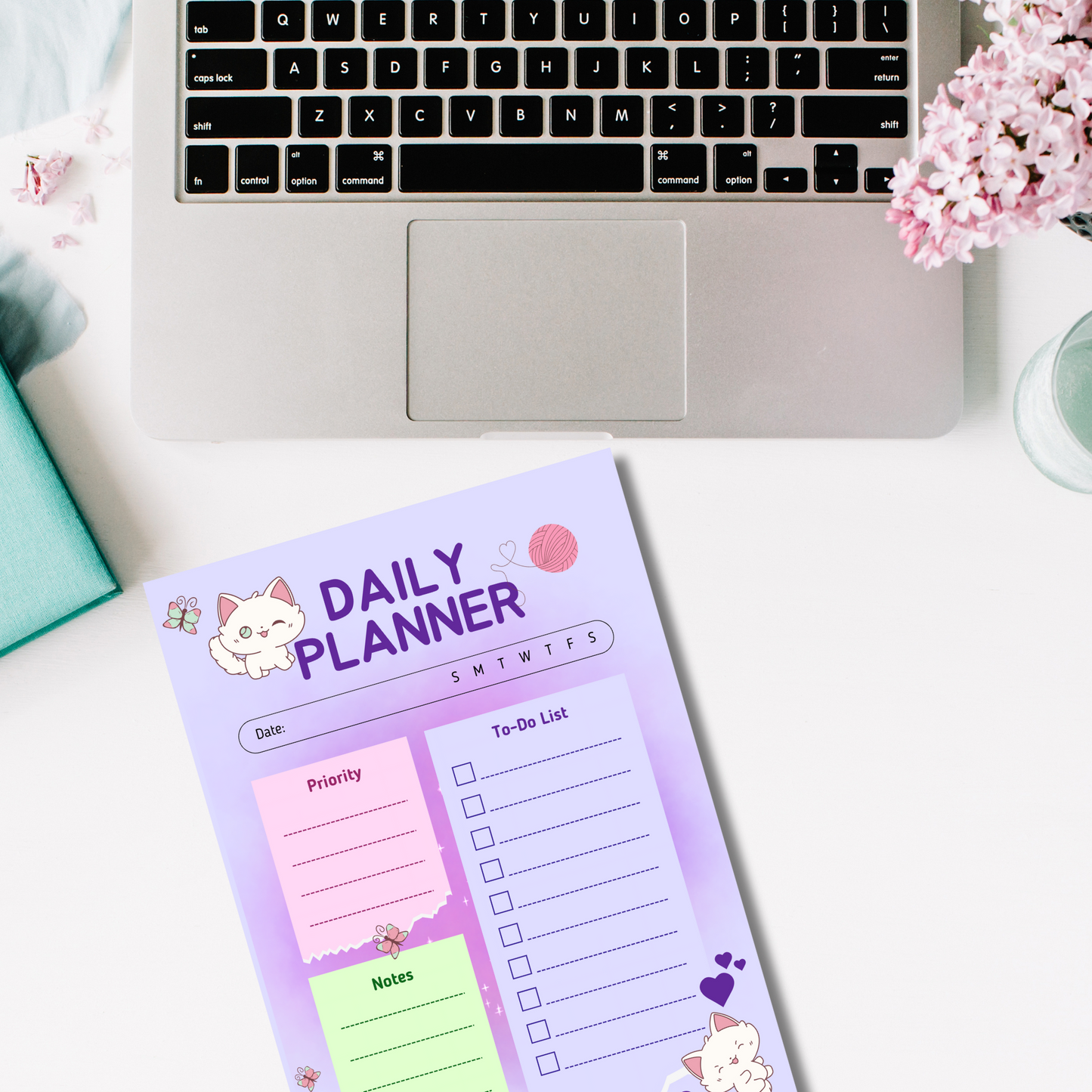 Cute Daily Planner Printable, Weekly Planner, Monthly Planner, A4 & A5