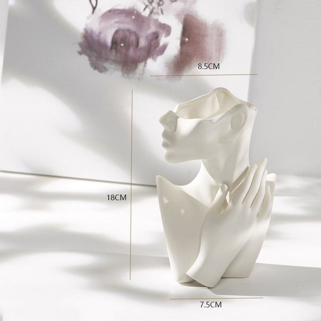 Woman Art Sculpture Ceramic Vases