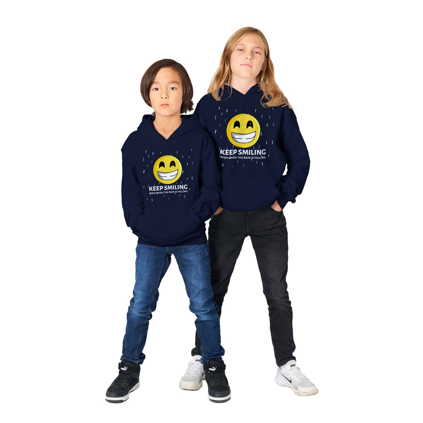 Inspirational kids Pullover Hoodie: "Keep Smiling"- Fashion With Meaning