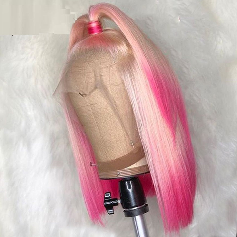 #613 Pink Gradient Front Lace 100% Human Hair