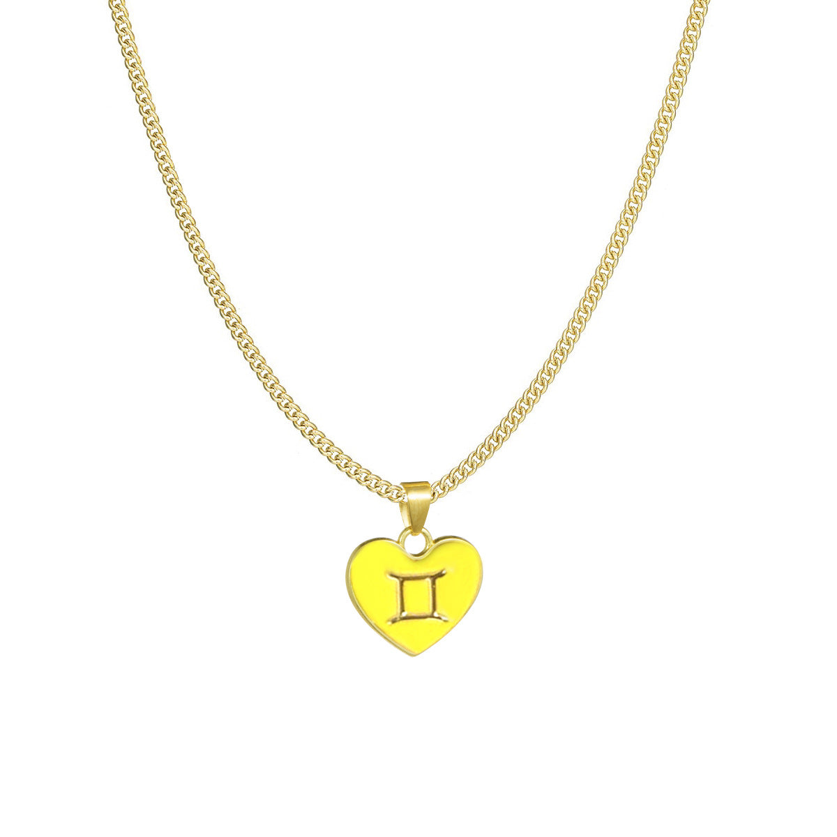 12 Zodiac Sign Constellation Heart-shaped Love Necklace