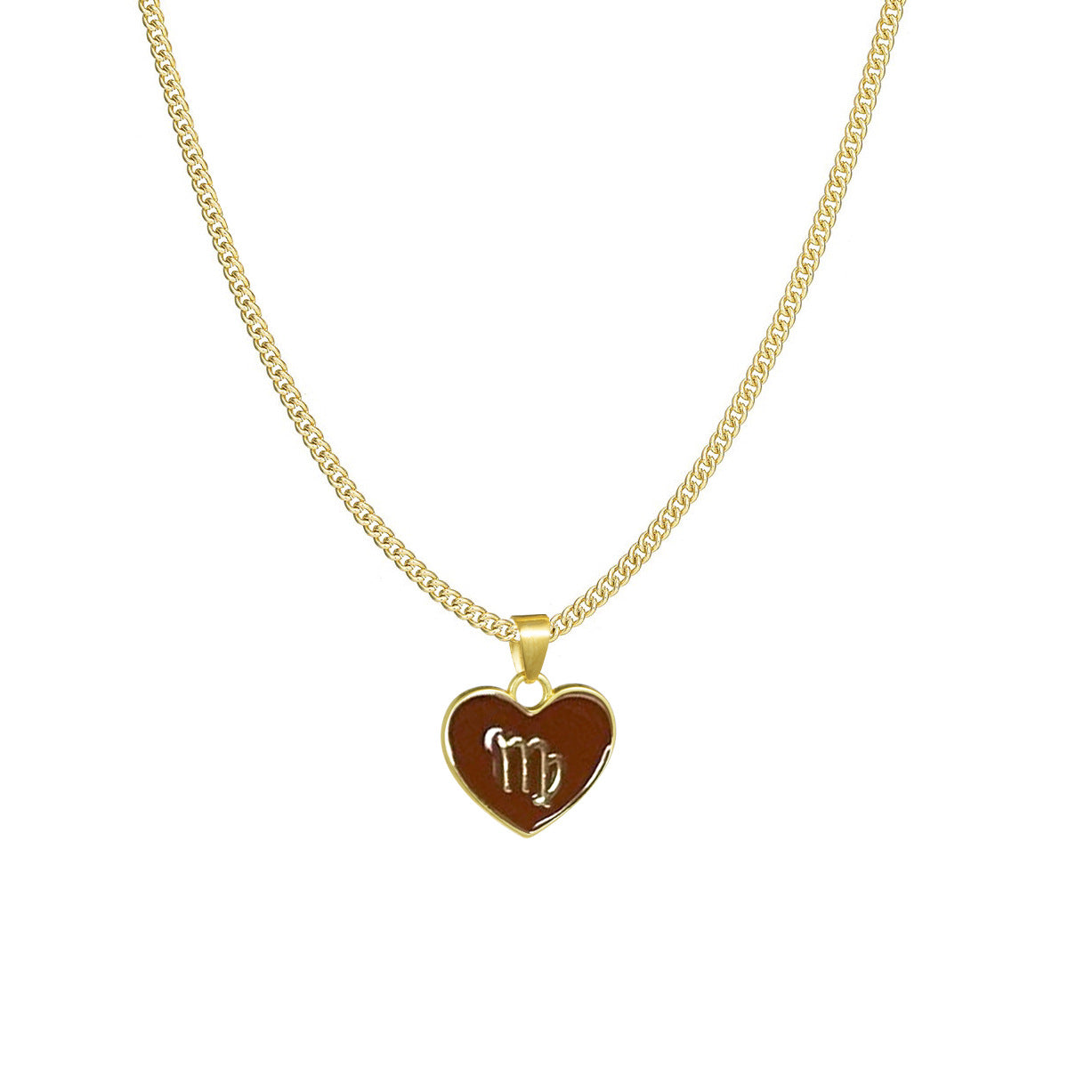 12 Zodiac Sign Constellation Heart-shaped Love Necklace