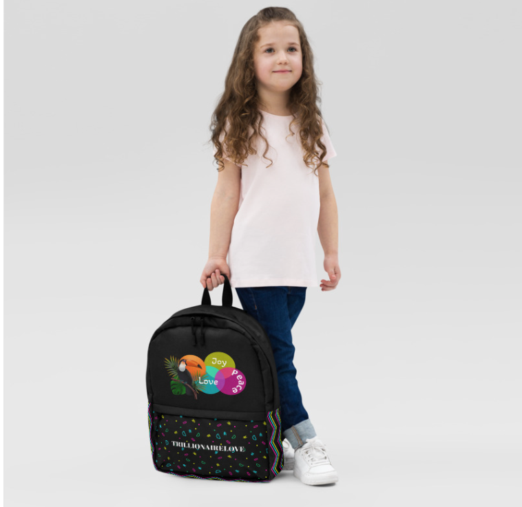 Introducing our vibrant, Inspirational "Love, Peace, and Joy" Backpack, designed for daily use or sports activities! This trendy backpack comes in exotic bright colours (pink, blue, and yellow) and is an inspiring statement of positivity that will uplift your spirits.