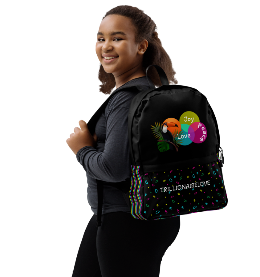 Introducing our vibrant, Inspirational "Love, Peace, and Joy" Backpack, designed for daily use or sports activities! This trendy backpack comes in exotic bright colours (pink, blue, and yellow) and is an inspiring statement of positivity that will uplift your spirits.