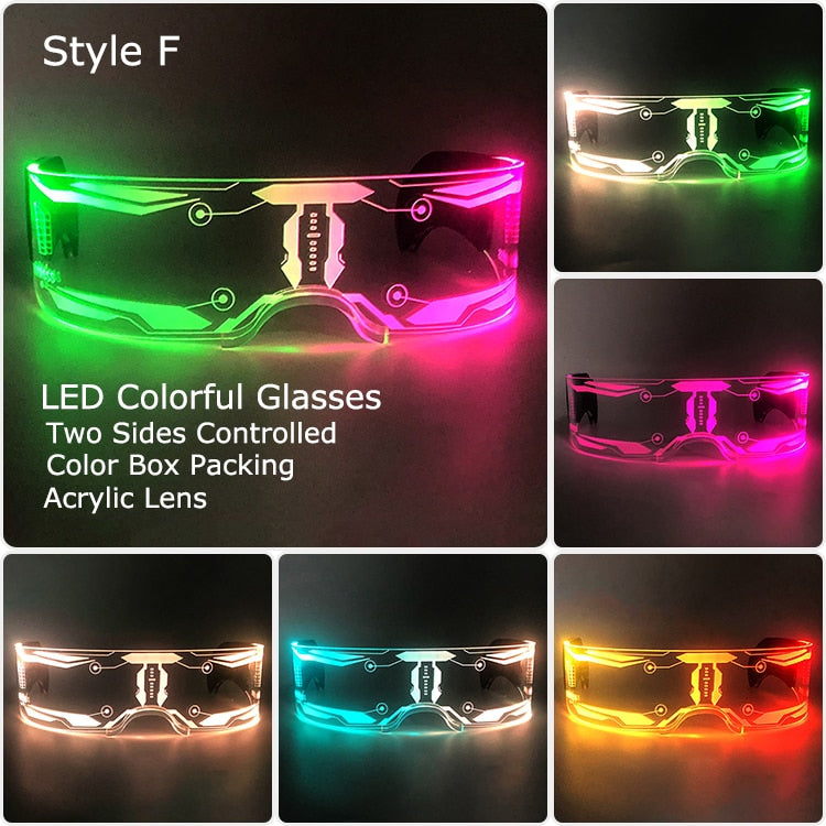 Futuristic Light-up Glasses - Party time