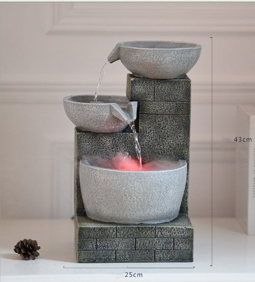 SereneScape: Modern Desktop Fountain Humidifier - Enhance Your Space with Tranquility and Style