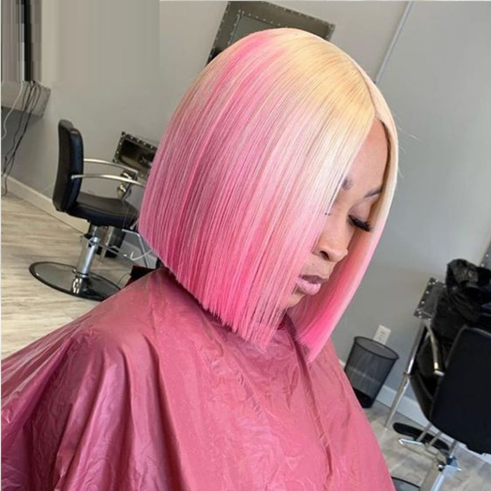 #613 Pink Gradient Front Lace 100% Human Hair