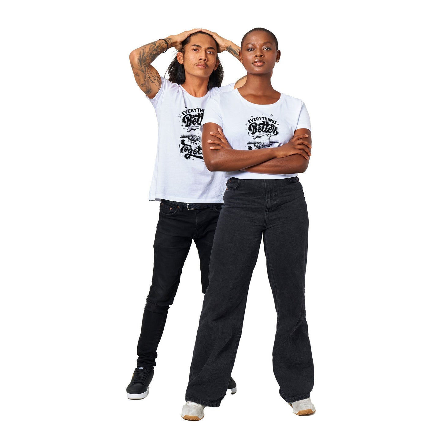 Every Thing's Better When We're Together - Inspirational Quote - Organic Unisex T-shirt