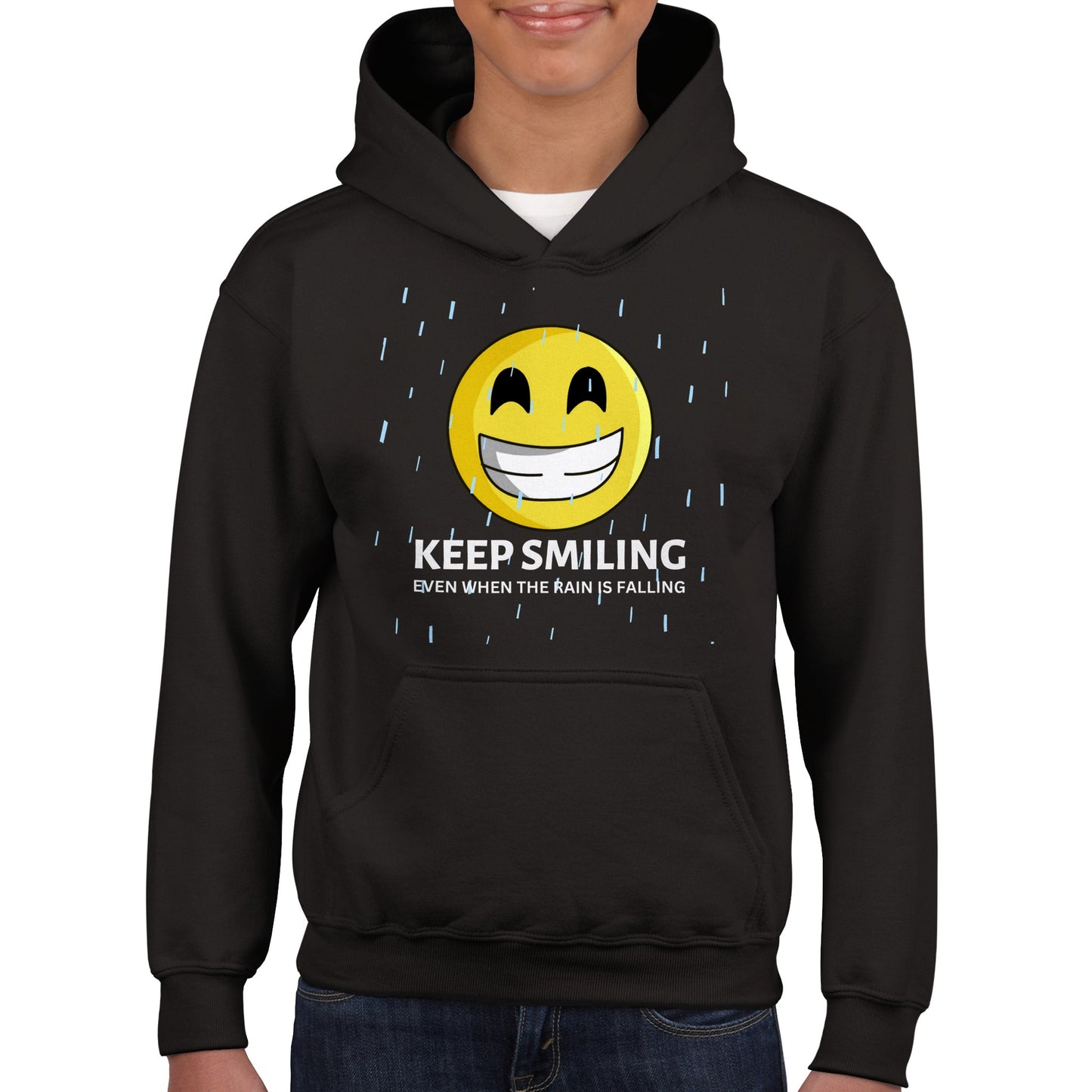 Inspirational kids Pullover Hoodie: "Keep Smiling"- Fashion With Meaning