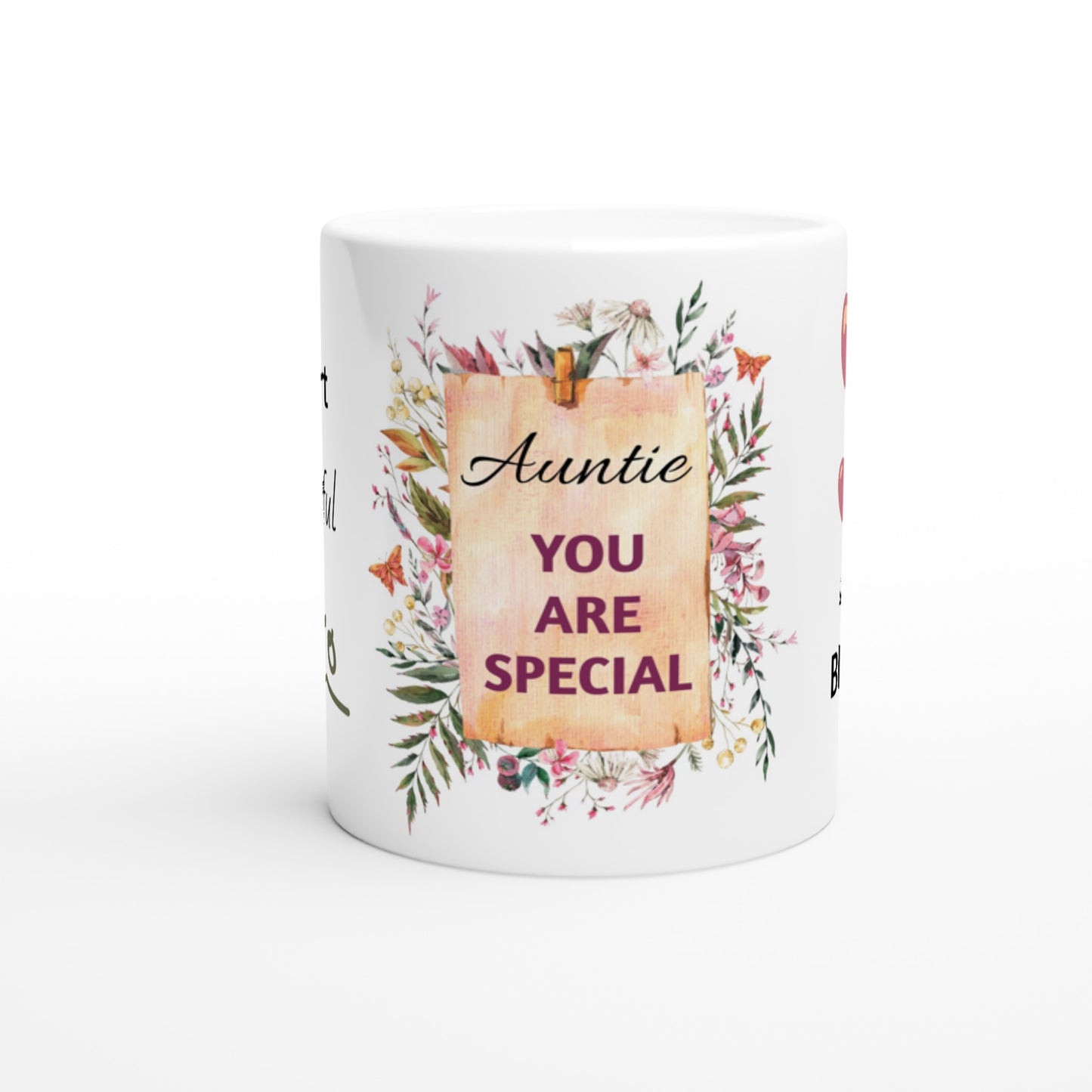 Special Auntie Gift Coffee Tea Mug, Botanical Gift