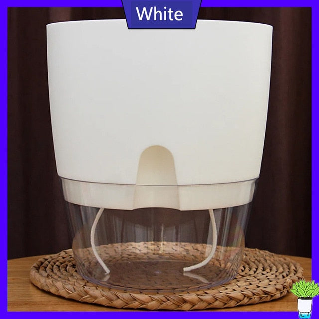 Effortless Gardening Made Simple: Discover Our Double Layer Self Watering Flowerpot!