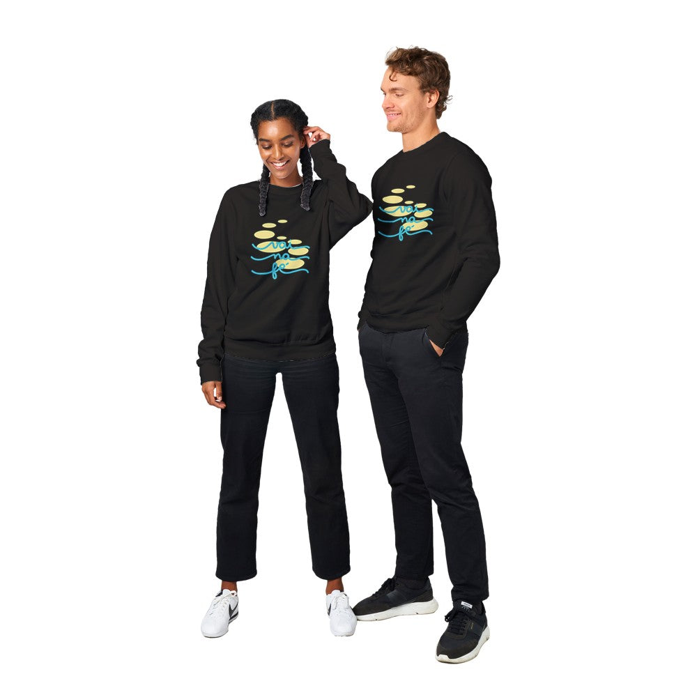 Motivational Premium Unisex Sweatshirt, Vai Na Fe, Portuguese Brazil Jumper, Religious Gift, Suéter.