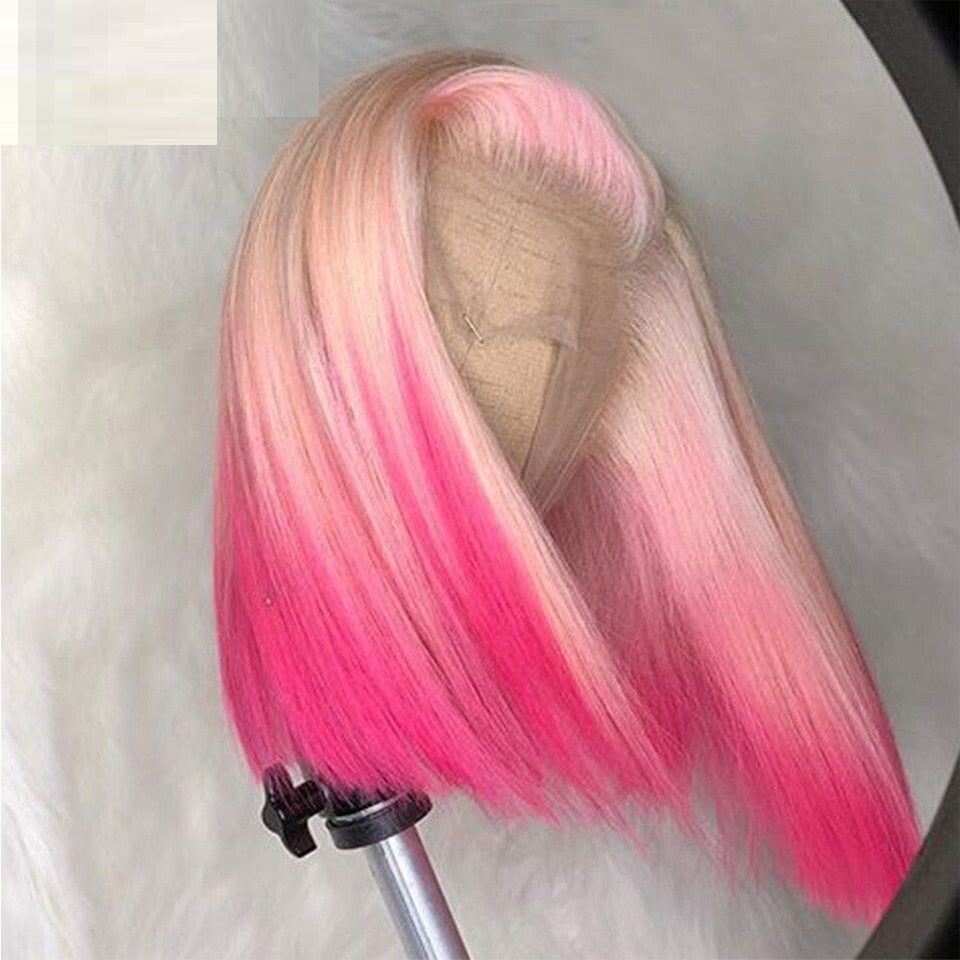 #613 Pink Gradient Front Lace 100% Human Hair
