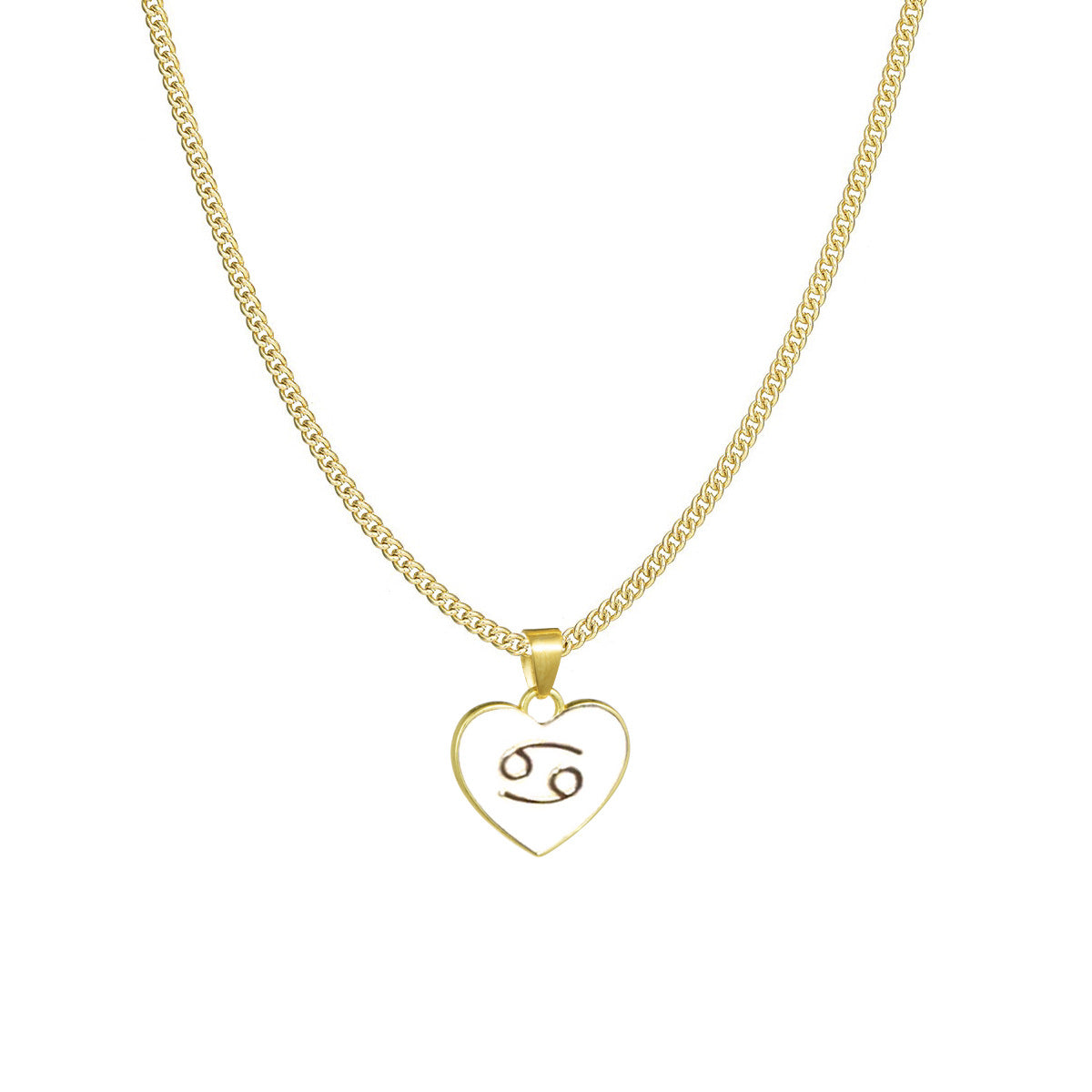12 Zodiac Sign Constellation Heart-shaped Love Necklace