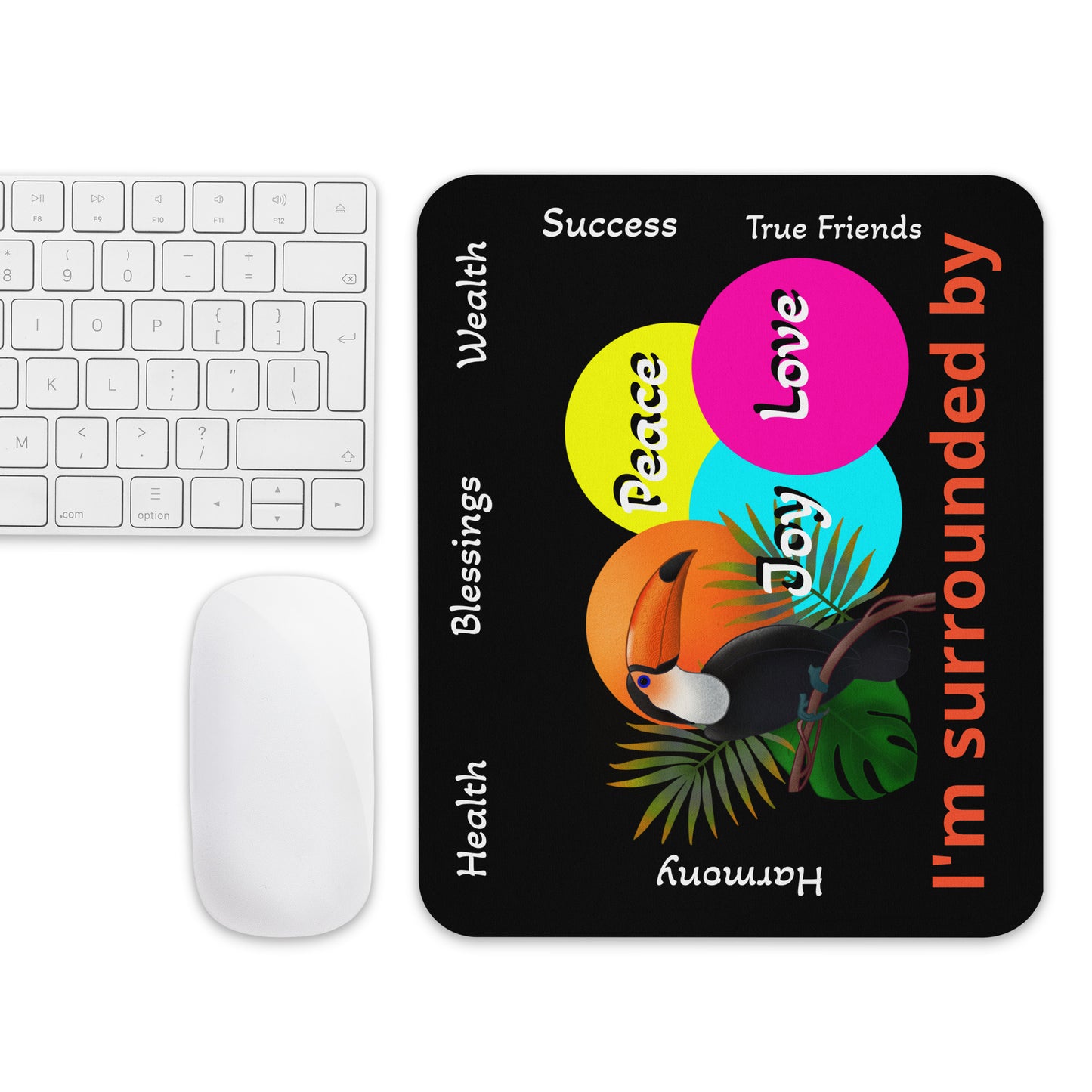 Inspirational Mouse Mat – Exotic Toucan Animal Desk Pad Accessories Birthday Computer Office Work Home Decor Special Gift
