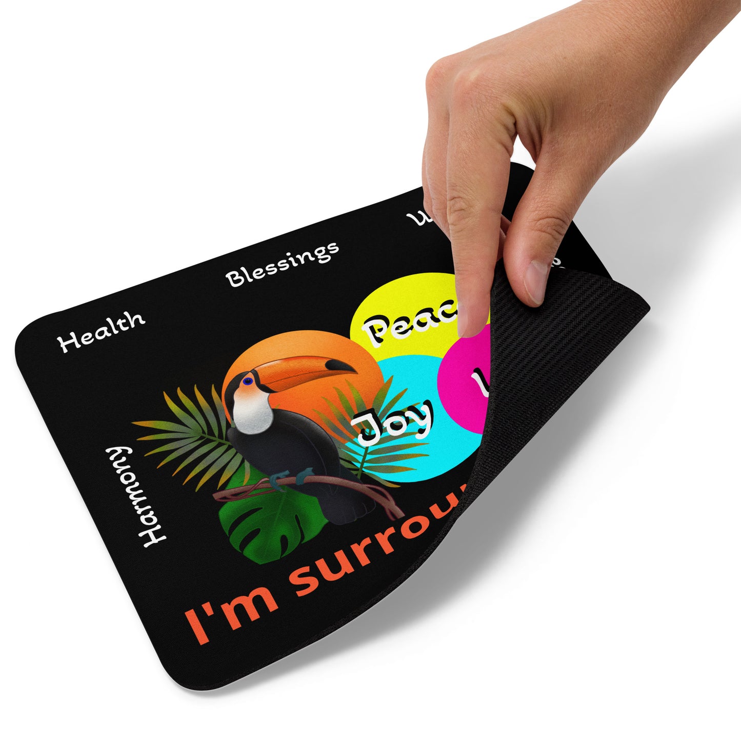 Inspirational Mouse Mat, Exotic Positive Office Decor