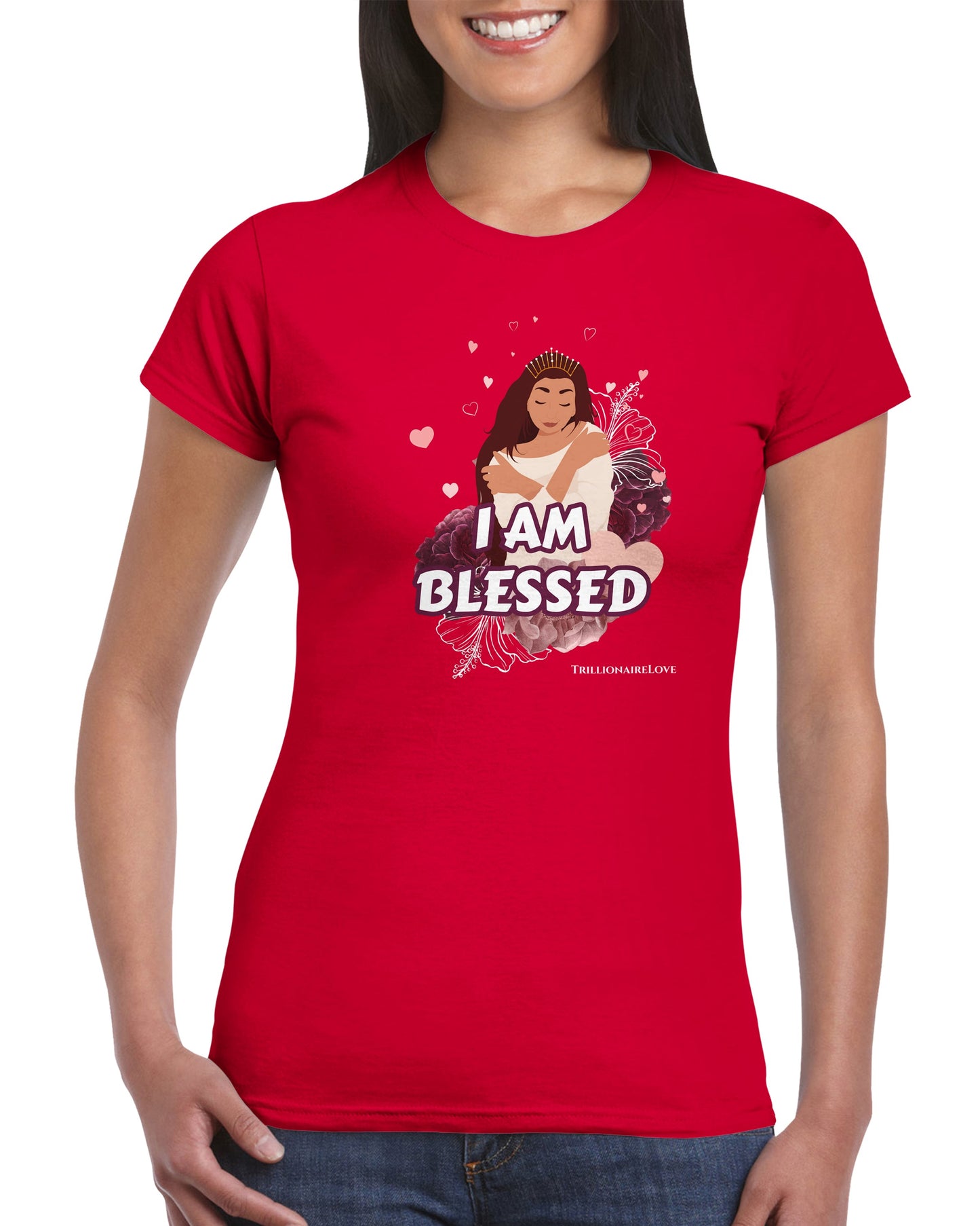 Inspirational Women's T-shirt, Wearable Daily Affirmations - " I AM BLESSED" - Motivational Unique Gift Idea
