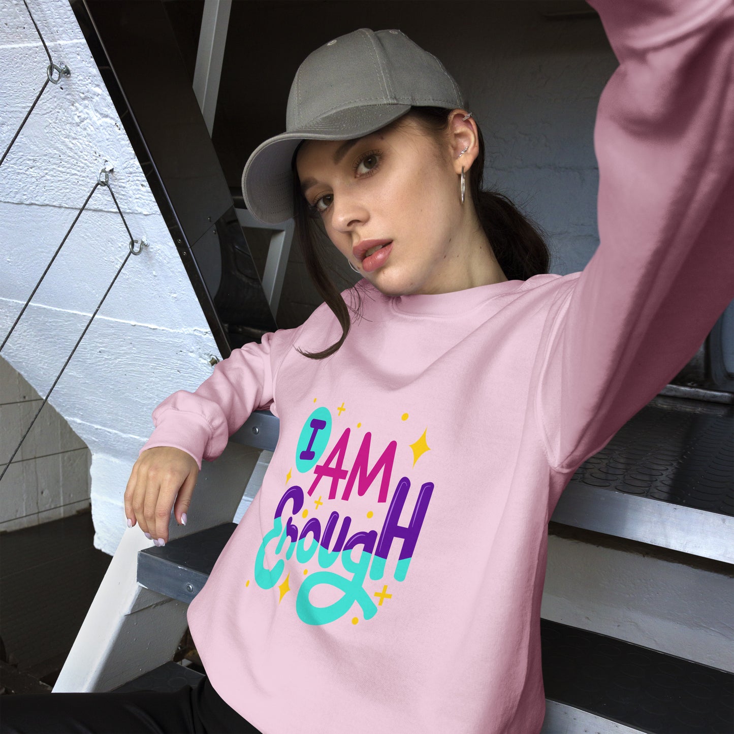 I Am Enough and You Are Enough, Mental Health Positive Sweatshirt
