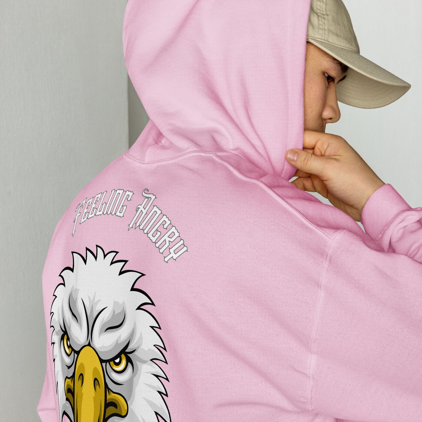 Motivational Unisex Hoodie with Affirmation: Feeling Angry Activated! An image of an angry bird in the hoodie. Funny Humour Hoodie, Graphic Hoodie, Gift idea